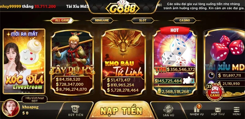 Đăng nhập Go88 thành công và bắt đầu với những game kỳ thú